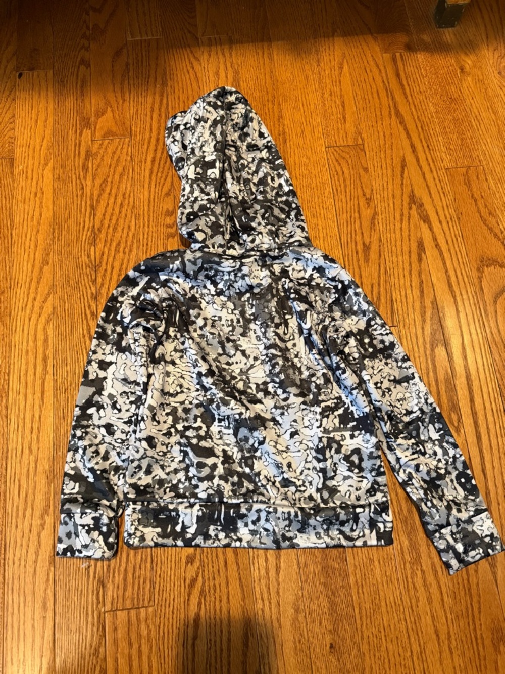 Boys Under Armour Black & White Abstract Print Hoodie